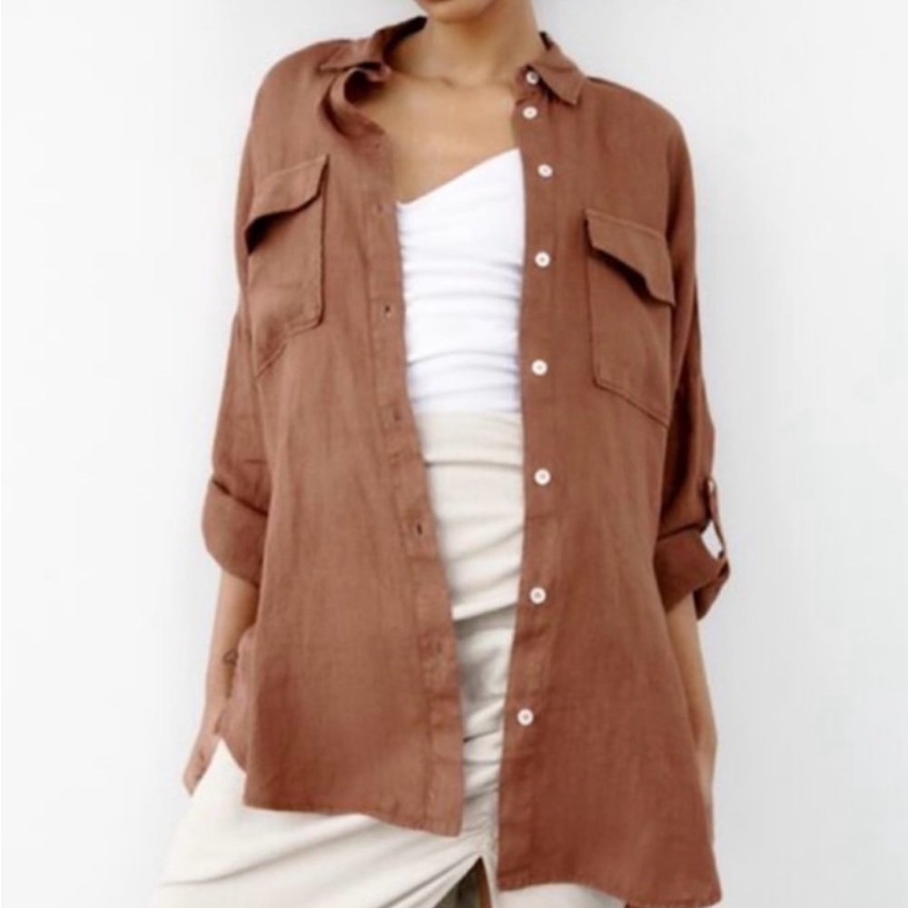 Linen oversized shirt